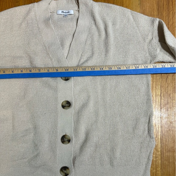 MADEWELL Ribbed Women's Cream Cardigan Sweater size XXS ( h8 - Picture 6 of 9